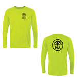 DLL LANDSCAPING - Safety Green - Long Sleeve Performance T-Shirt