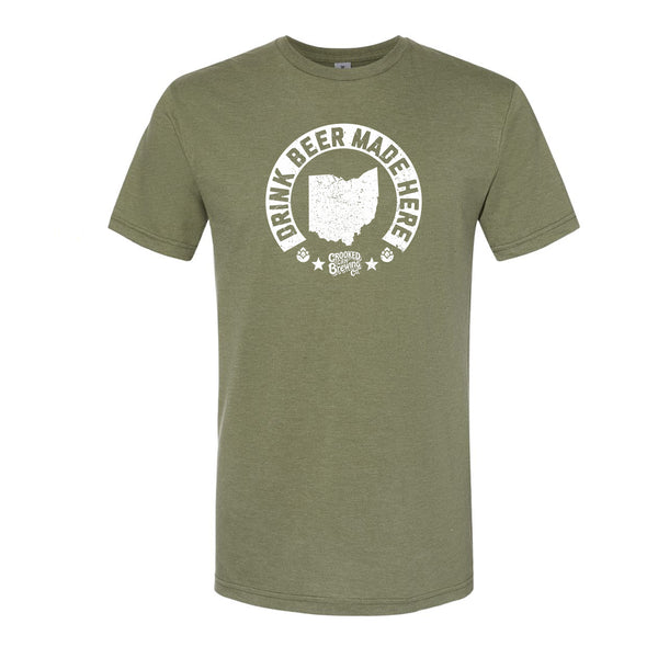 Crooked Can - Drink Beer Made Here Collab - Unisex T-Shirt