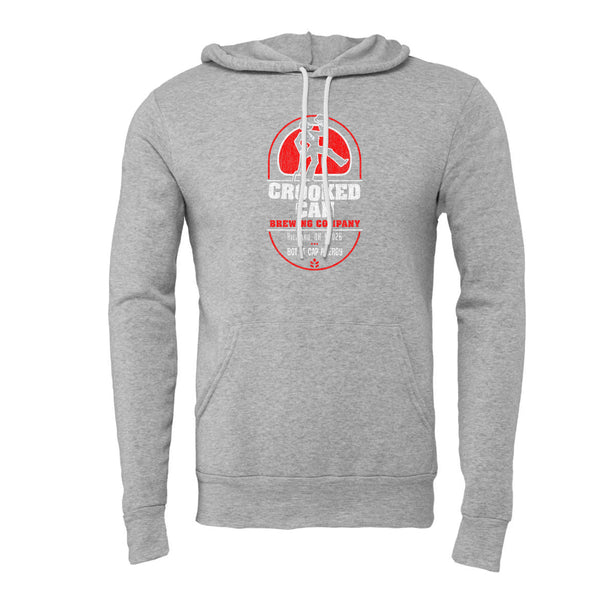 Crooked Can Oval Highstepper - Red-White Logo Hoodie