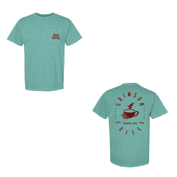 Crimson Coffee - Oval Logo - Comfort Colors Shirt