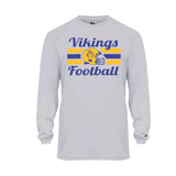 YOUTH - Vikings Football - Retro Helmet - Performance LS T-shirt