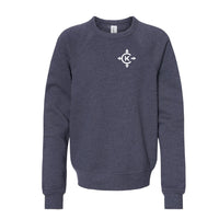 YOUTH - KAWAGA - Fleece Crewneck PKL - Embroidered Sweatshirt