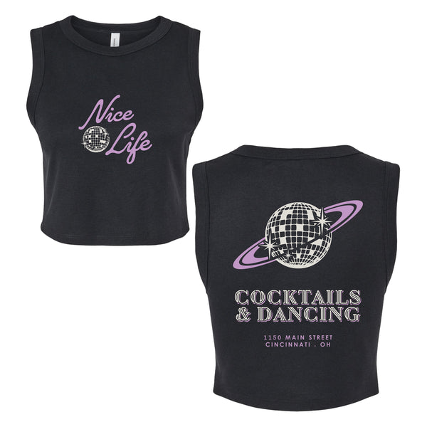 Nice Life - Cocktails and Dancing - Micro Rib Racer Tank
