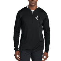 KAWAGA - Pocket Print - Adult Moisture-wicking Qtr Zip Pullover