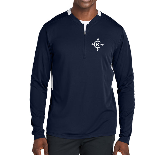 KAWAGA - Pocket Print - Adult Moisture-wicking Qtr Zip Pullover