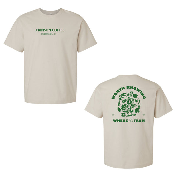 Crimson Coffee - Worth Knowing -Bella Heavyweight Shirt