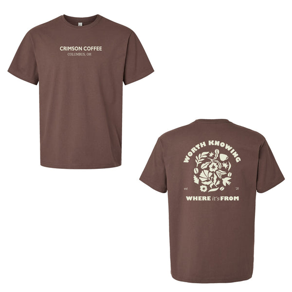 Crimson Coffee - Worth Knowing -Bella Heavyweight Shirt