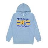 ADULT - Vikings Football - Retro Helmet - Fleece Hoodie