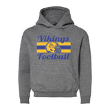 YOUTH - Vikings Football - Retro Helmet - Fleece Hoodie
