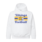 YOUTH - Vikings Football - Retro Helmet - Fleece Hoodie