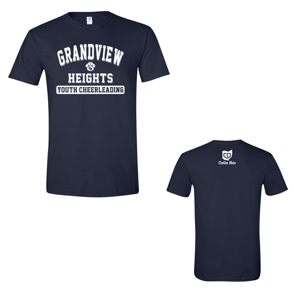 Grandview Heights Cheer - NAVY - Unisex soft T-Shirt