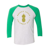 Brekkie Script Gold Logo Unisex Raglan T-Shirt