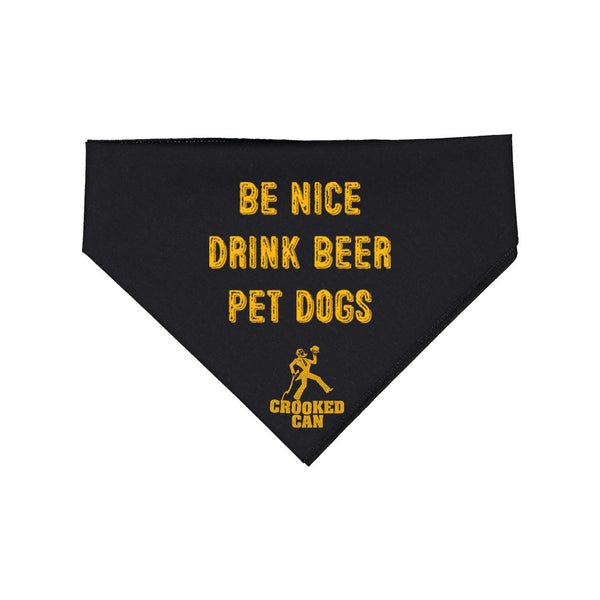 Crooked Can - Drink Beer Pet Dogs - Dog Bandana