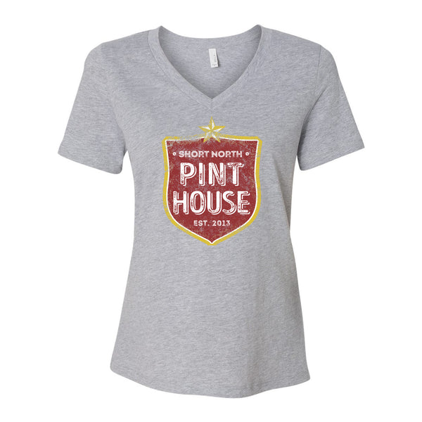 Pint House - Shield - Womens Relaxed Vneck
