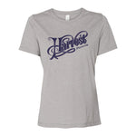 Harvest Pizzeria - Navy Crest - Womens relaxed fit T-shirt