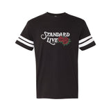 Standard Hall - Live Roses - Unisex Striped T-shirt