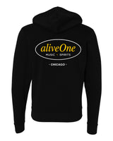 aliveOne Unisex Hooded Sweatshirt (Black)