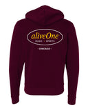 aliveOne Unisex Hooded Sweatshirt (Maroon)