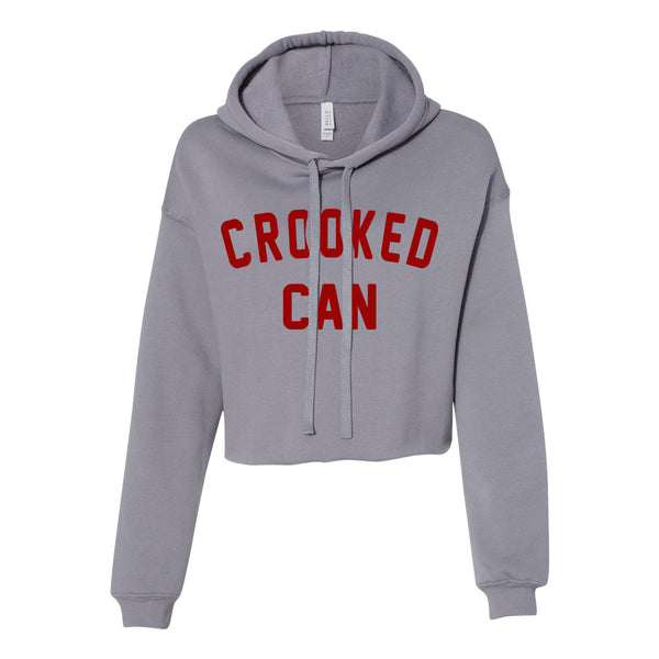 Crooked Can Athletic Maroon Ink - Crop Fleece Hoodie