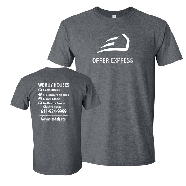Offer Express Back Front Logo - Unisex soft T-shirt